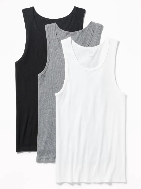 Go-Dry Rib-Knit Tank Tops 3-Pack sold by GAP