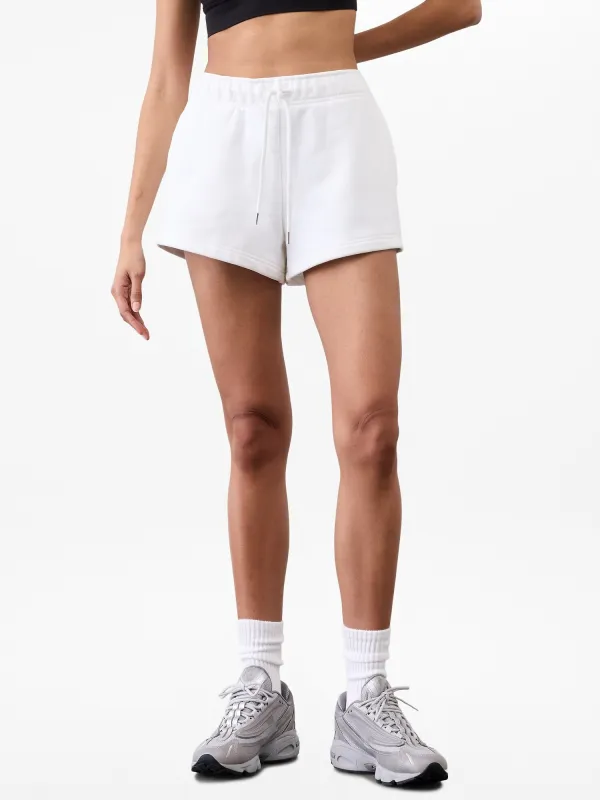 Athleta Women's Terry Mid Rise 3" Sportie Short White Size L sold by GAP