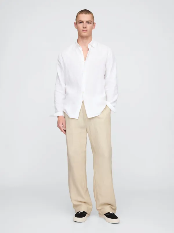 Linen-Cotton '90s Loose Pleated Khakis sold by GAP