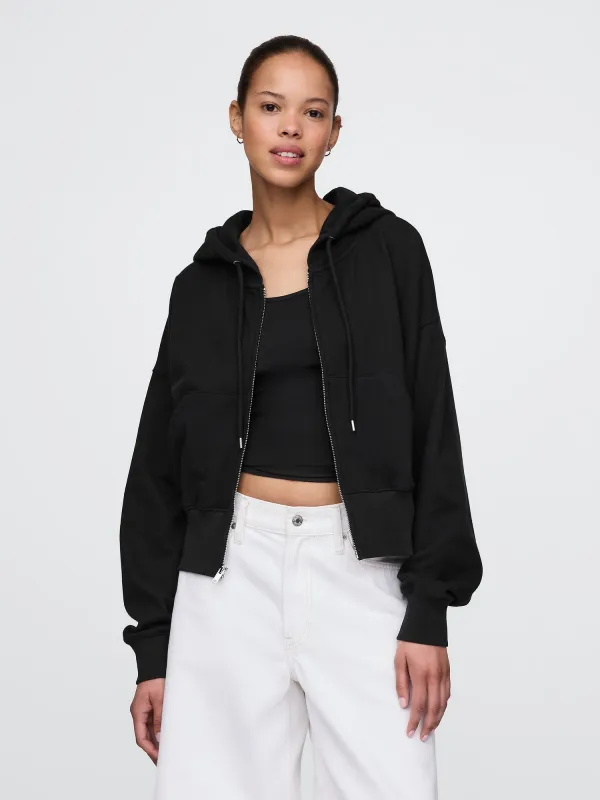 French Terry Oversized Zip Wedge Hoodie sold by GAP