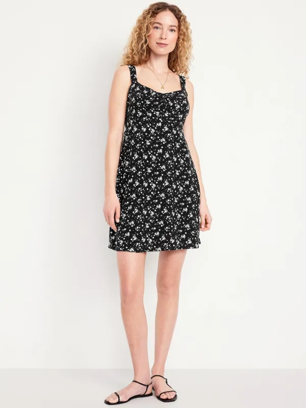 Fit & Flare Crepe Mini Dress sold by GAP