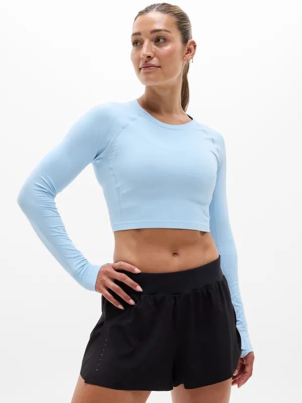 Athleta Women's Momentum Flex Crop Top Blue Size L sold by GAP