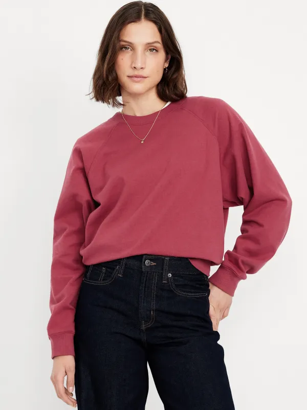 SoComfy Oversized Raglan Sweatshirt sold by GAP