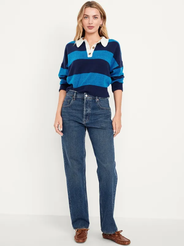 Low-Rise Slouchy Straight Jeans sold by GAP