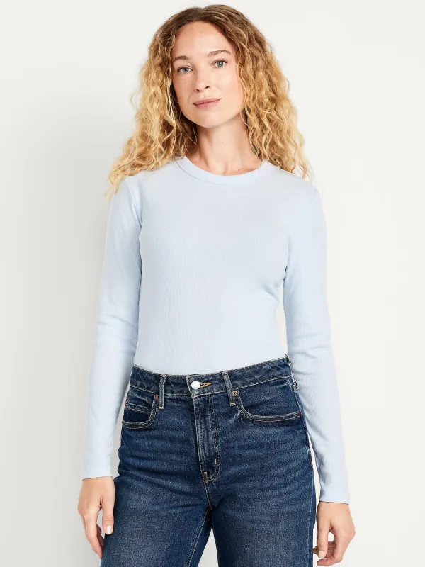Snug Long-Sleeve Crew-Neck T-Shirt sold by GAP