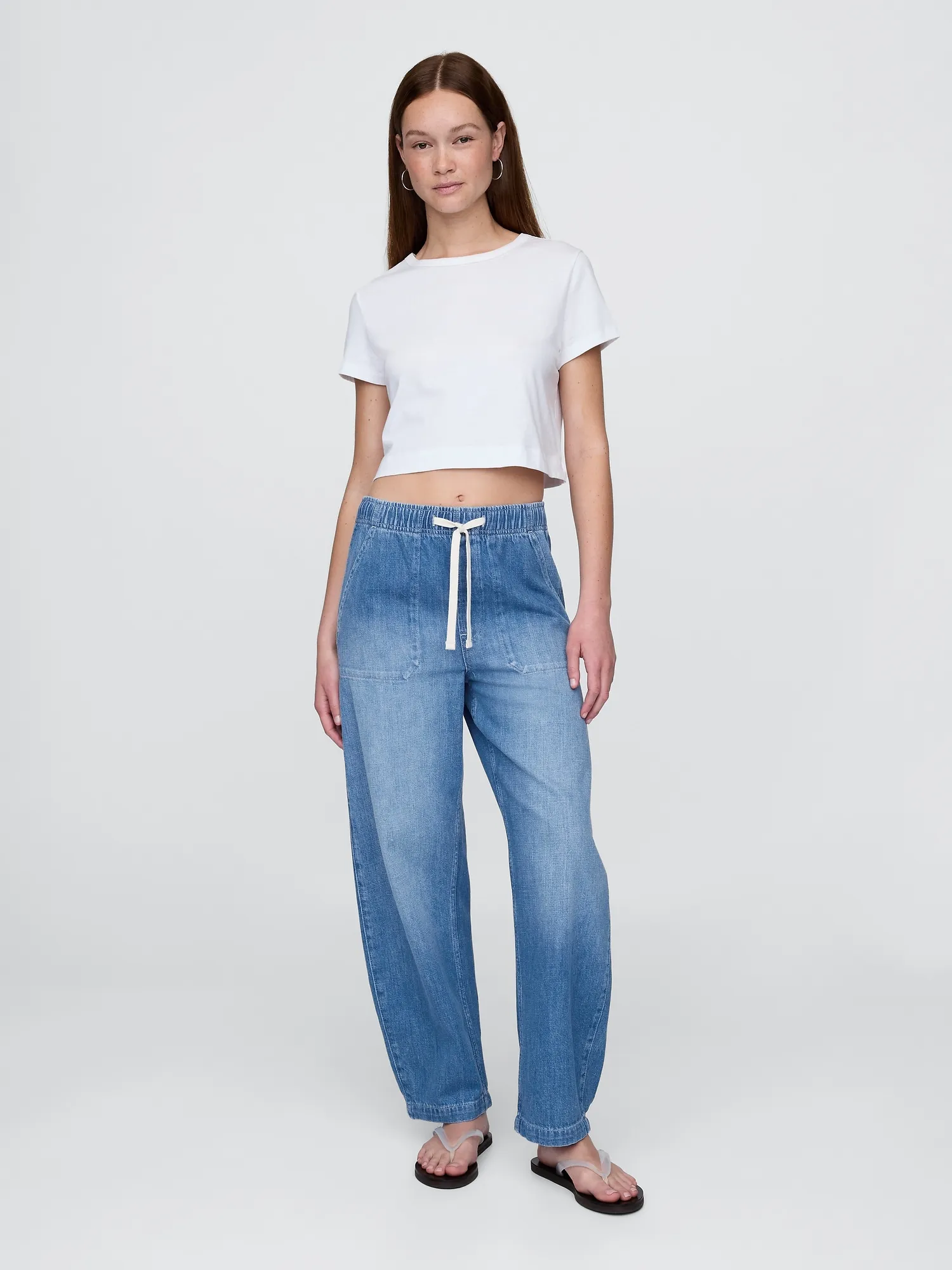 High Rise Easy Barrel Jeans sold by GAP