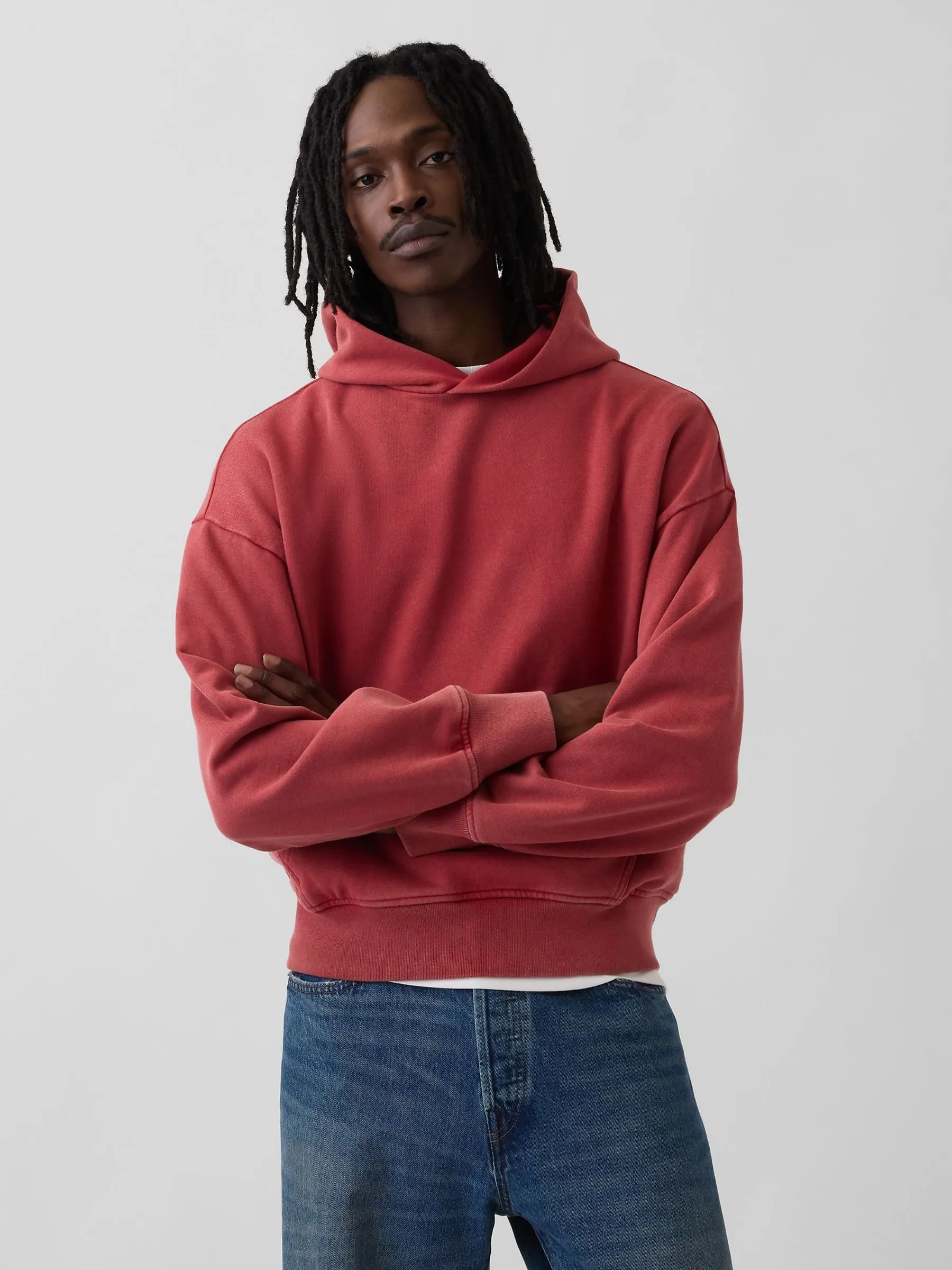 Gap Red Heavyweight Oversized Hoodie sold by GAP