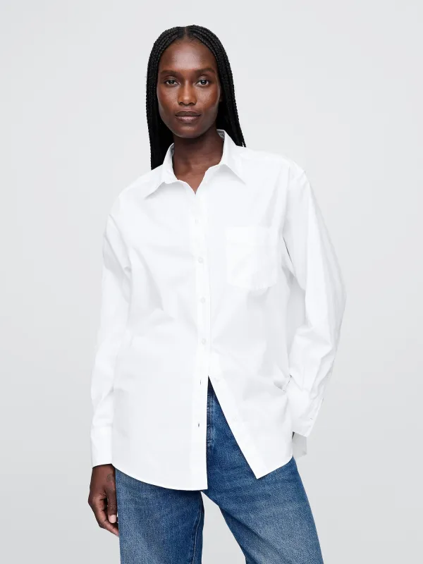 Organic Cotton Poplin Big Shirt made by GAP