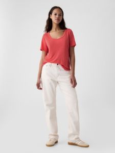 Linen-Blend T-Shirt sold by GAP