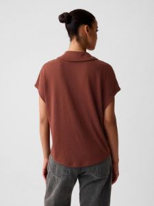 Linen-Blend Polo Shirt sold by GAP
