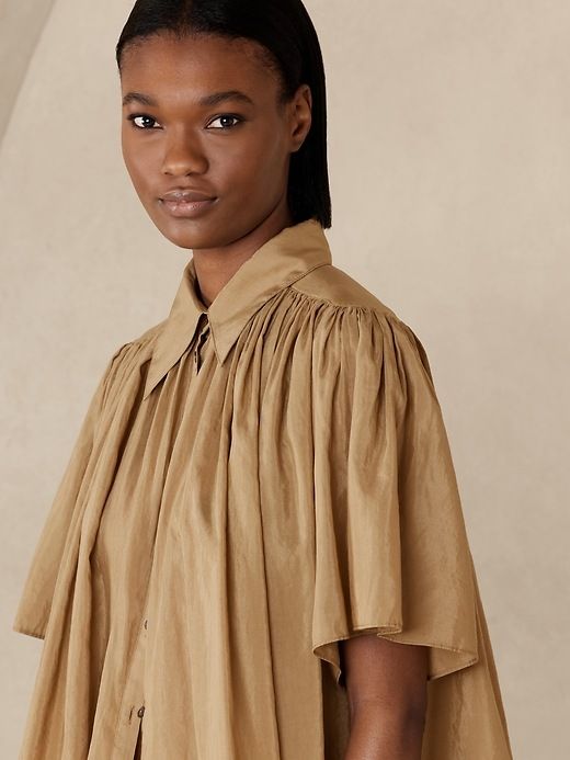 Rosalie Cotton-Silk Top sold by Banana Republic product image thumbnail 3