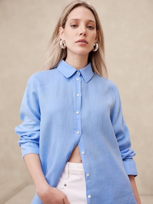 The Perfect Linen Shirt sold by Banana Republic product image thumbnail 3