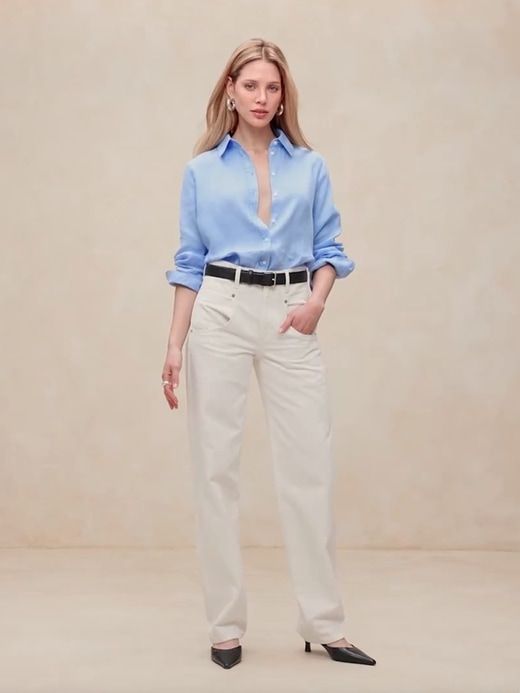 The Perfect Linen Shirt sold by Banana Republic product image thumbnail 5