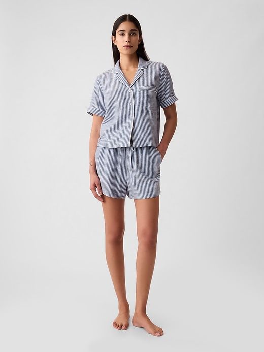 Linen-Blend PJ Shorts sold by GAP product image thumbnail 3