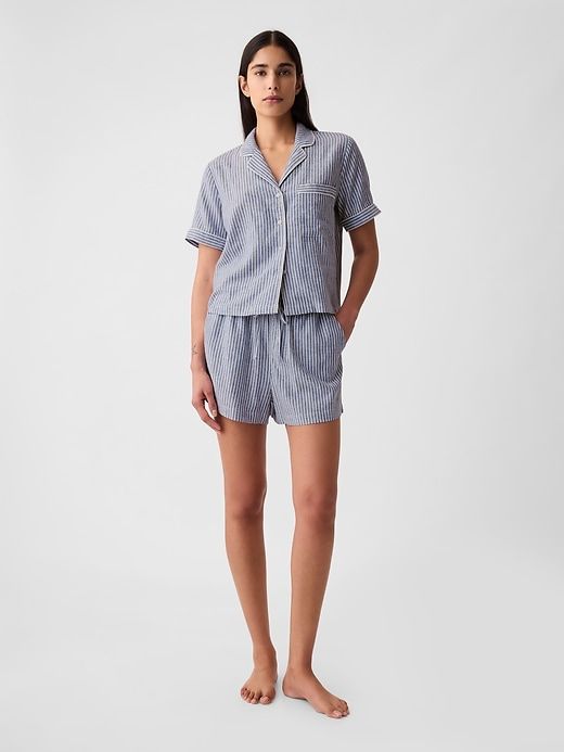 Linen-Blend PJ Shirt sold by GAP product image thumbnail 3