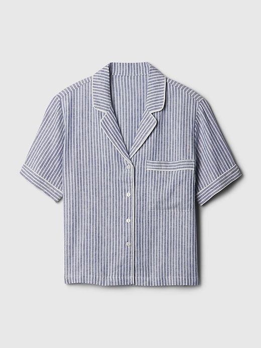 Linen-Blend PJ Shirt sold by GAP product image thumbnail 4