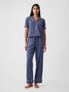 Linen-Blend PJ Shirt sold by GAP