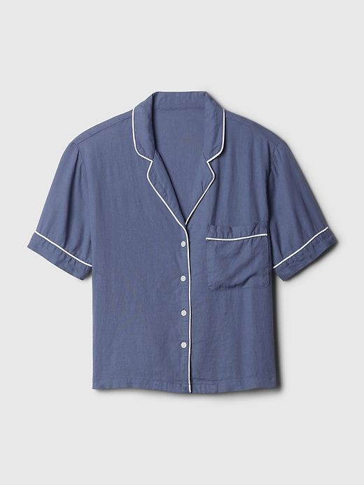 Linen-Blend PJ Shirt sold by GAP product image thumbnail 4