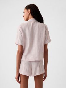 Linen-Blend PJ Shirt sold by GAP