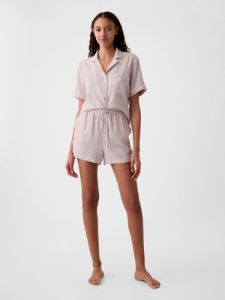 Linen-Blend PJ Shirt sold by GAP