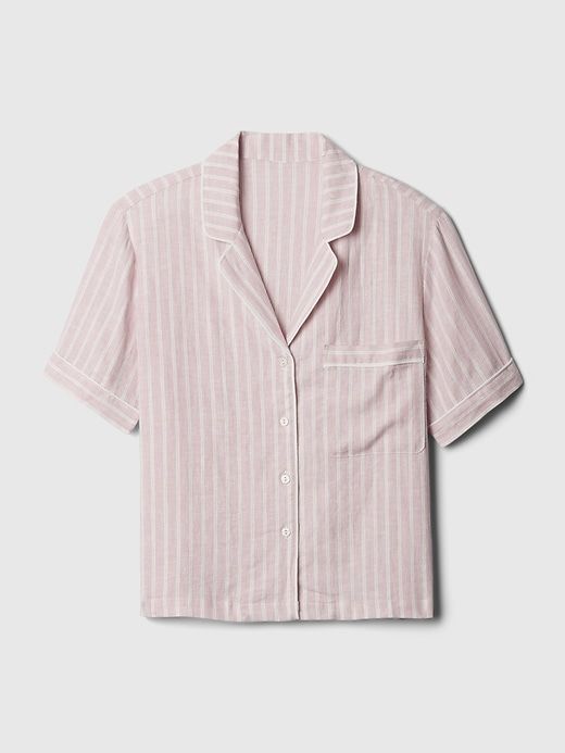 Linen-Blend PJ Shirt sold by GAP product image thumbnail 4