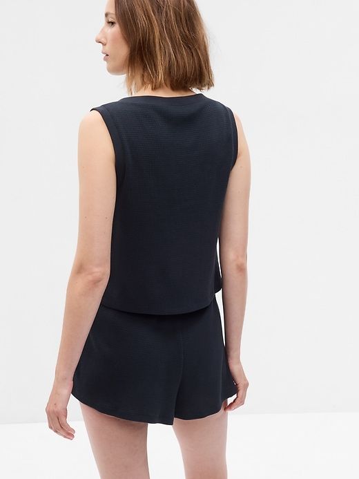 Waffle Henley PJ Tank Top sold by GAP product image thumbnail 2