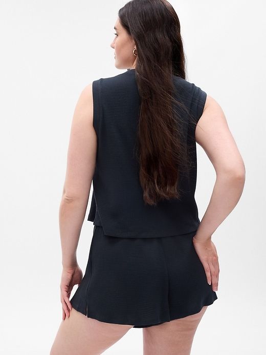 Waffle Henley PJ Tank Top sold by GAP product image thumbnail 5