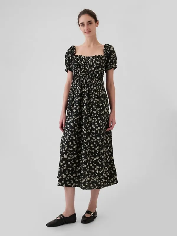 Smocked Midi Dress sold by GAP