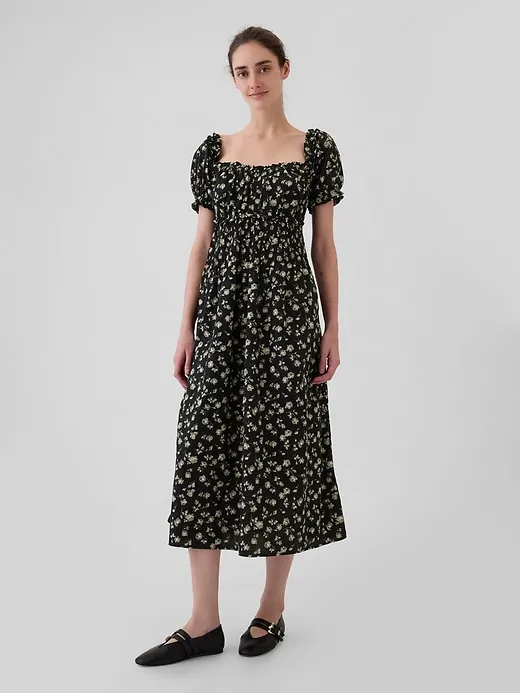 Smocked Midi Dress sold by GAP