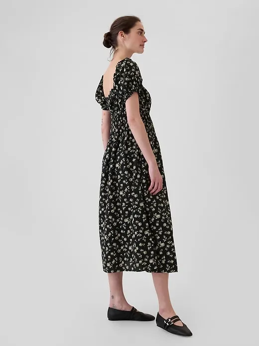 Smocked Midi Dress sold by GAP product image thumbnail 3