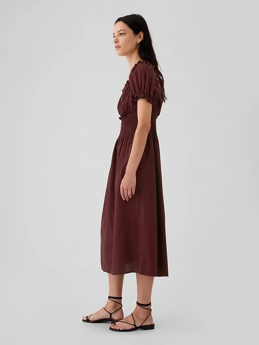 Smocked Midi Dress sold by GAP product image thumbnail 3