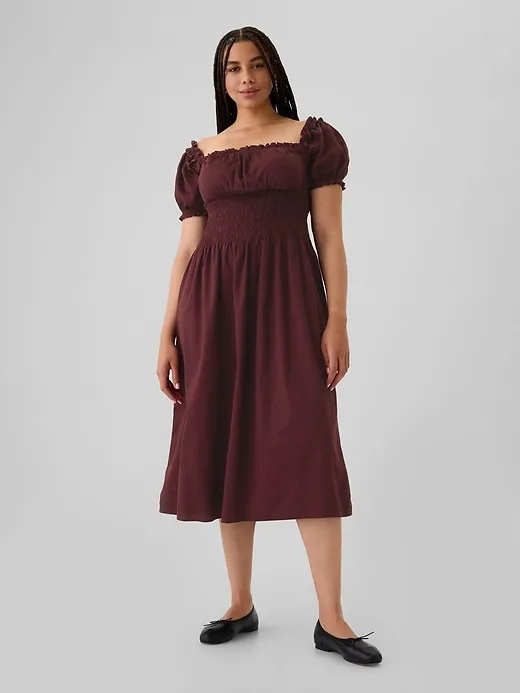 Smocked Midi Dress sold by GAP product image thumbnail 5