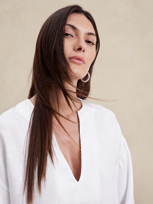 European Linen Kaftan Mini Dress sold by Banana Republic product image thumbnail 3