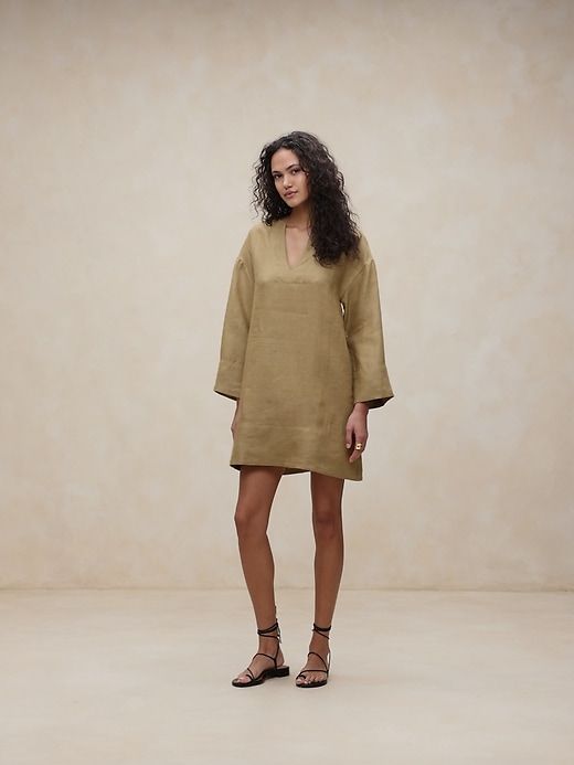 European Linen Kaftan Mini Dress sold by Banana Republic product image thumbnail 5