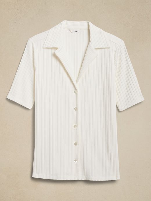 Sur Ribbed Short-Sleeve Resort Shirt sold by Banana Republic product image thumbnail 4