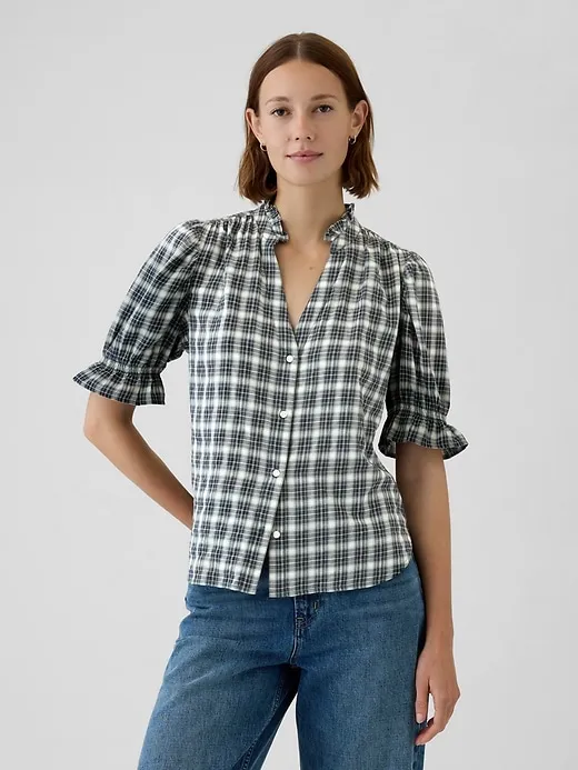 Ruffled Puff Sleeve Shirt sold by GAP