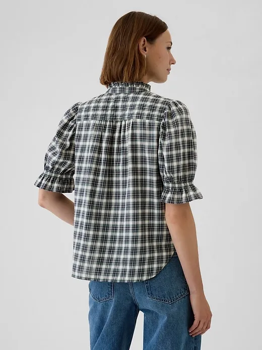Ruffled Puff Sleeve Shirt sold by GAP product image thumbnail 2