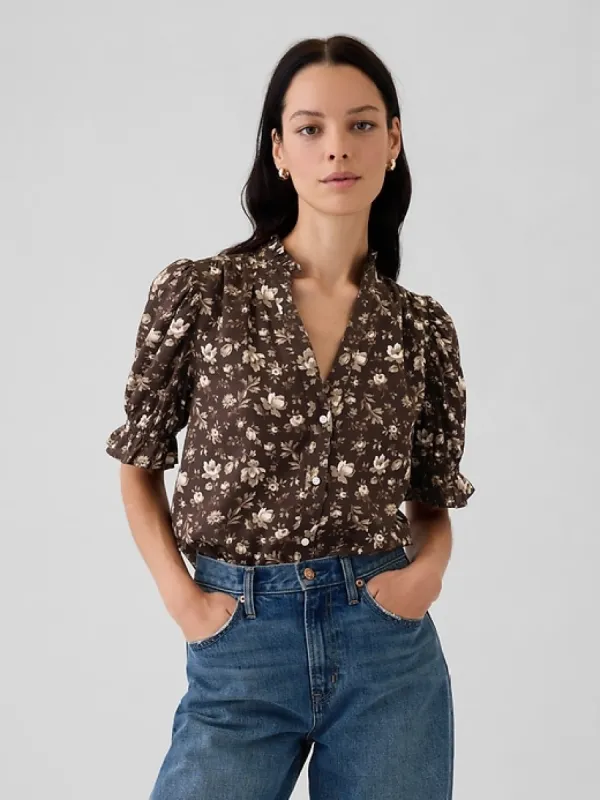 Floral Puff Sleeve Shirt sold by GAP