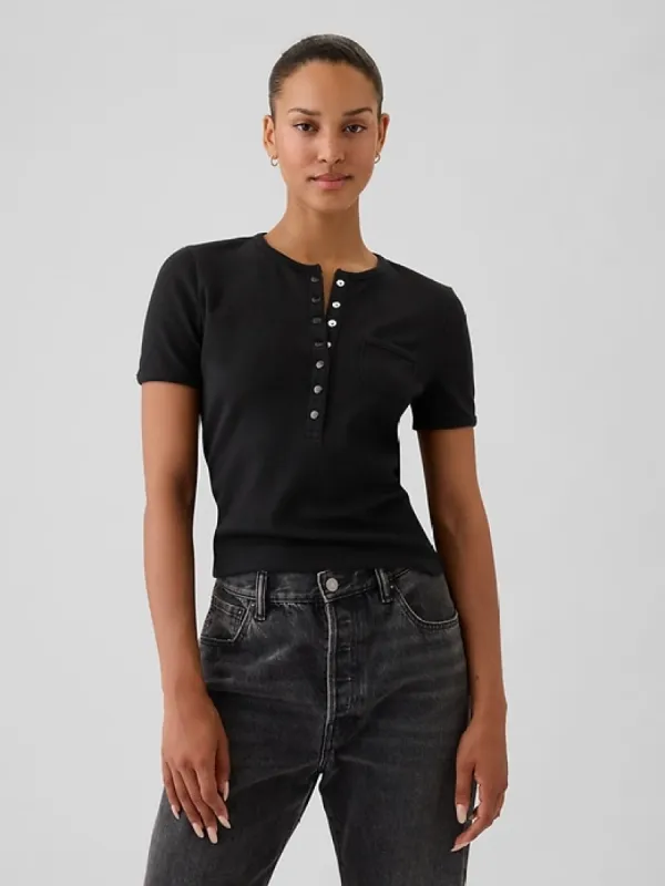 Waffle Pocket Henley Shirt sold by GAP