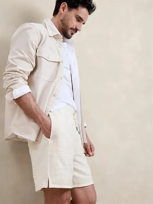 Slub Bouclé Pull-On Short sold by Banana Republic product image thumbnail 3