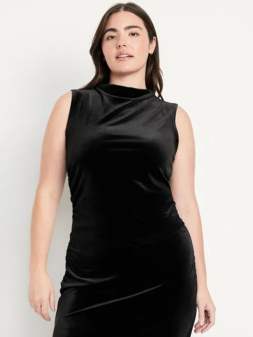 Mock-Neck Velvet Top sold by GAP product image thumbnail 5