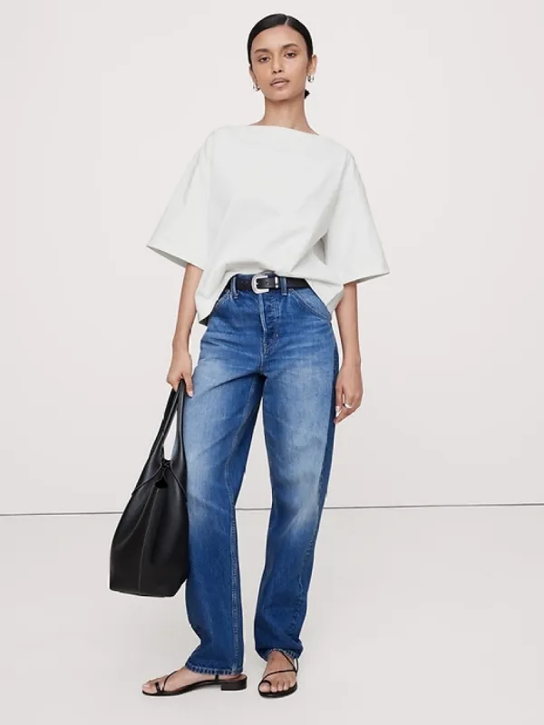 Heavy Cotton Boat-Neck T-Shirt sold by Banana Republic