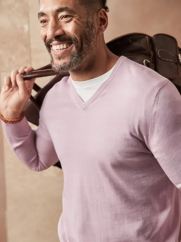 Merino V-Neck Sweater sold by Banana Republic