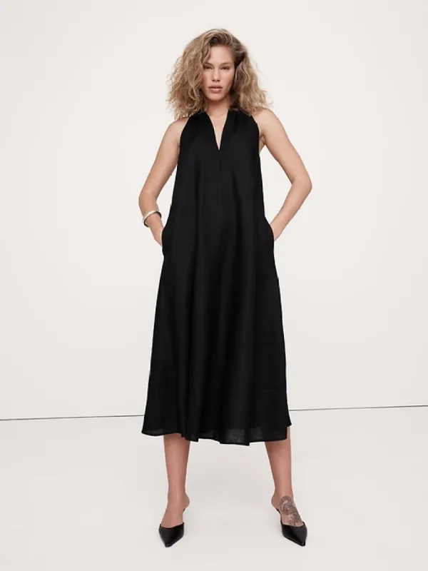 Pauline Linen Midi Dress sold by Banana Republic
