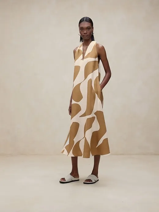 Pauline Linen Midi Dress sold by Banana Republic product image thumbnail 5