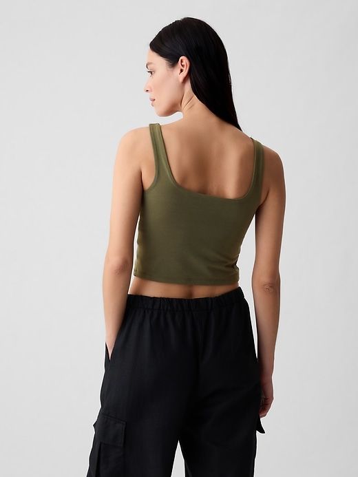 Compact Jersey Cropped Tank Top sold by GAP product image thumbnail 2