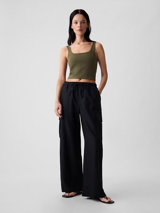Compact Jersey Cropped Tank Top sold by GAP product image thumbnail 3
