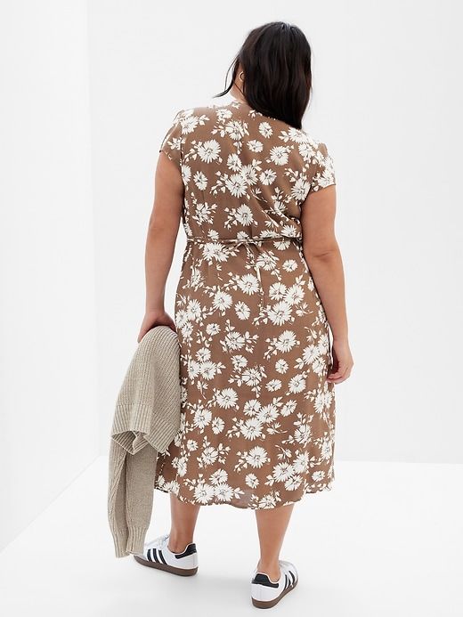 LENZING™ ECOVERO™ Midi Wrap Dress sold by GAP product image thumbnail 5