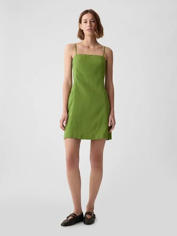 Linen-Blend Mini Dress sold by GAP