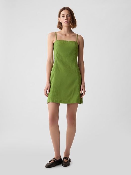 Linen-Blend Mini Dress sold by GAP